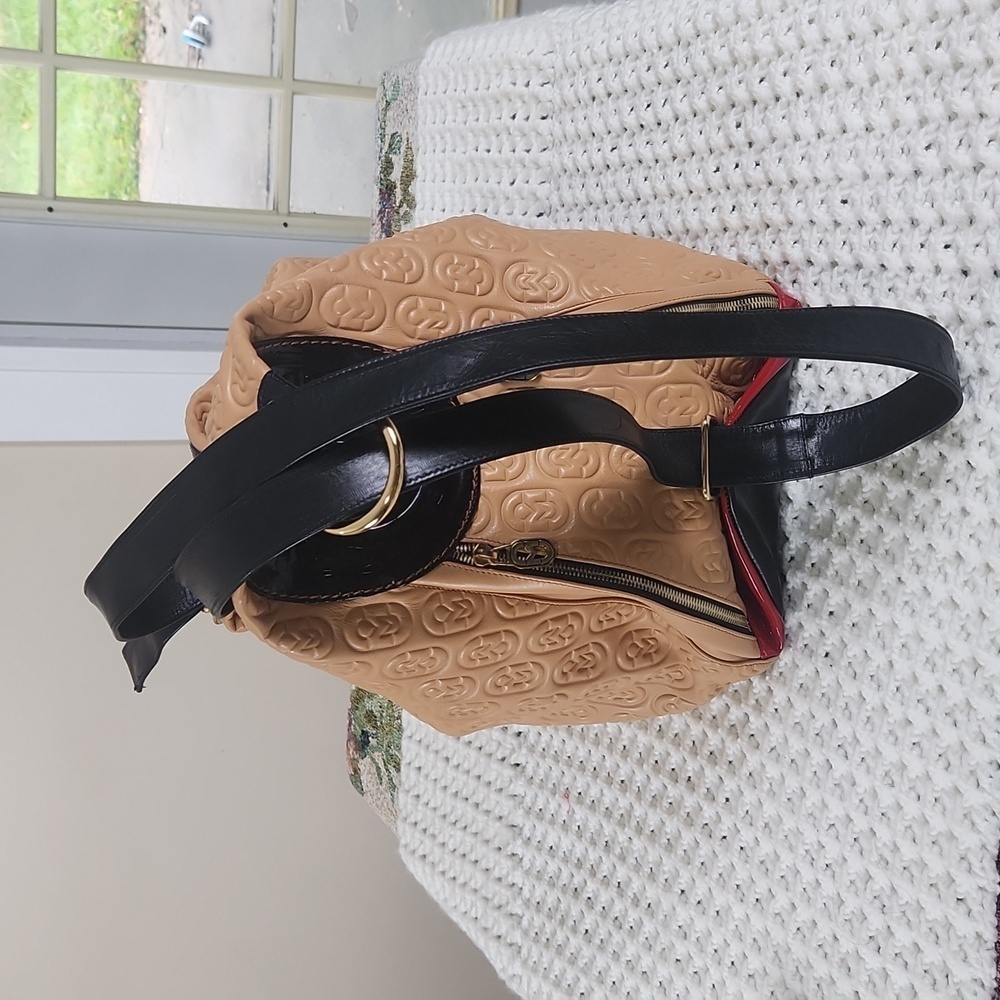 Marino Orlandi backpack or shoulder bag Huge-os with gold hardware - Picture 3 of 11